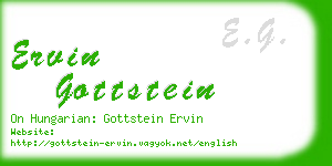 ervin gottstein business card